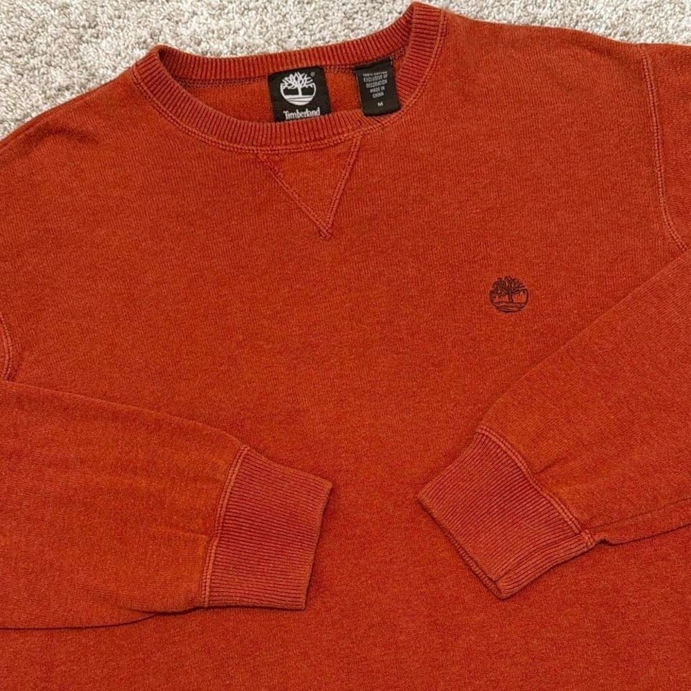 Y2k Vintage Timberland Logo Crewneck Sweatshirt |‎ Burnt Orange | M